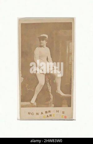 Karte 747, von den Schauspielern und Schauspielerinnen-Serie (N45, Typ 4) für Virginia Brights Zigaretten, Ca. 1888, Eiweißstoff Foto, Blatt: 2 3/4 x 1 3/8 in. (7 x 3,5 cm), die Karten aus dem "Schauspieler und Schauspielerinnen"-Serie (N45, Typ 4), ausgestellt. 1888 von Allen&Ginter Virginia Brights, Dixie, Unsere kleinen Schönheiten und Opera Puffs Zigaretten zu fördern. Stockfoto