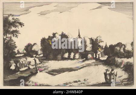 Kunst inspiriert von Einem Kloster aus Regiunculae et Villae aliquot Ducatus Brabantiae, ca. 1610, Ätzen, Platte: 4 x 6 1/4 Zoll (10,2 x 15,9 cm), Drucke, Claes Jansz. Visscher (Niederländisch, Amsterdam 1586–1652 Amsterdam), nach dem Meister der kleinen Landschaften (Niederlandisch, 16. Jahrhundert, Klassische Werke von Artotop mit einem Schuss Moderne modernisiert. Formen, Farbe und Wert, auffällige visuelle Wirkung auf Kunst. Emotionen durch Freiheit von Kunstwerken auf zeitgemäße Weise. Eine zeitlose Botschaft, die eine wild kreative neue Richtung verfolgt. Künstler, die sich dem digitalen Medium zuwenden und die Artotop NFT erschaffen Stockfoto