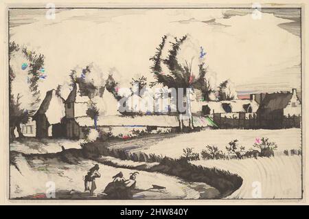 Kunst inspiriert von Road entlang eines Feldes von Regiunculae et Villae aliquot Ducatus Brabantiae, ca. 1610, Ätzen, Platte: 4 1/8 x 6 3/16 Zoll (10,5 x 15,7 cm), Drucke, Claes Jansz. Visscher (Niederländisch, Amsterdam 1586–1652 Amsterdam), After the Master of the Small Landscapes (Netherlandish, 16., Klassische Werke, die von Artotop mit einem Schuss Moderne modernisiert wurden. Formen, Farbe und Wert, auffällige visuelle Wirkung auf Kunst. Emotionen durch Freiheit von Kunstwerken auf zeitgemäße Weise. Eine zeitlose Botschaft, die eine wild kreative neue Richtung verfolgt. Künstler, die sich dem digitalen Medium zuwenden und die Artotop NFT erschaffen Stockfoto