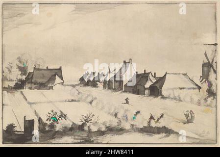 Kunst inspiriert von Feldern und einer Straße von Regiunculae et Villae aliquot Ducatus Brabantiae, ca. 1610, Ätzen, Platte: 4 1/8 x 6 3/16 Zoll (10,5 x 15,7 cm), Drucke, Claes Jansz. Visscher (Niederländisch, Amsterdam 1586–1652 Amsterdam), After the Master of the Small Landscapes (Netherlandish, 16., Klassische Werke, die von Artotop mit einem Schuss Moderne modernisiert wurden. Formen, Farbe und Wert, auffällige visuelle Wirkung auf Kunst. Emotionen durch Freiheit von Kunstwerken auf zeitgemäße Weise. Eine zeitlose Botschaft, die eine wild kreative neue Richtung verfolgt. Künstler, die sich dem digitalen Medium zuwenden und die Artotop NFT erschaffen Stockfoto