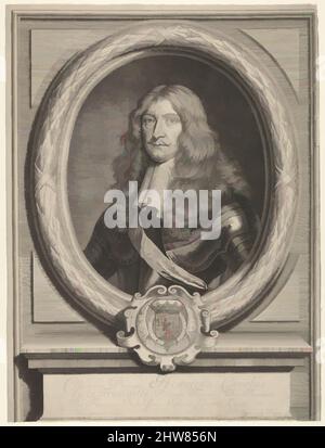 Art Inspired by Portrait of Henri Charles de la Tremouille, 1664, Gravur, Blatt: 14 3/4 x 11 1/8 Zoll (37,4 x 28,2 cm), Drucke, Pierre Philippe (Niederländisch, geboren 1664), After Jan de Baen (Niederländisch, Haarlem 1633–1702 Den Haag, Klassische Werke, die von Artotop mit einem Schuss Moderne modernisiert wurden. Formen, Farbe und Wert, auffällige visuelle Wirkung auf Kunst. Emotionen durch Freiheit von Kunstwerken auf zeitgemäße Weise. Eine zeitlose Botschaft, die eine wild kreative neue Richtung verfolgt. Künstler, die sich dem digitalen Medium zuwenden und die Artotop NFT erschaffen Stockfoto