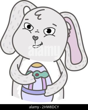 Vektor-Illustration mit osterhase. Frohe ostern Stock Vektor