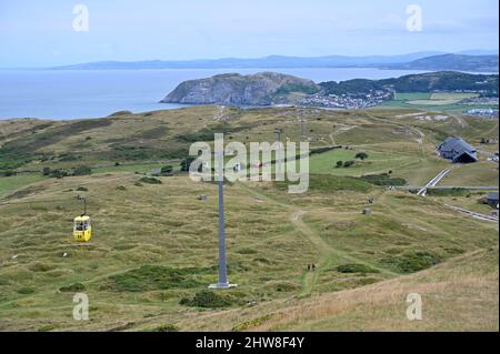 Cable Cars Great Orme. Wales. August 2021. Stockfoto