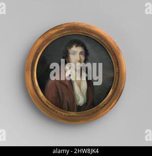 Kunst inspiriert von Portrait of a man, Elfenbein, Durchmesser 2 5/8 Zoll (70 mm), Miniaturen, zugeschrieben Jean-Baptiste Sambat (französisch, ca. 1760–1827, von Artotop modernisierte klassische Werke mit einem Schuss Moderne. Formen, Farbe und Wert, auffällige visuelle Wirkung auf Kunst. Emotionen durch Freiheit von Kunstwerken auf zeitgemäße Weise. Eine zeitlose Botschaft, die eine wild kreative neue Richtung verfolgt. Künstler, die sich dem digitalen Medium zuwenden und die Artotop NFT erschaffen Stockfoto