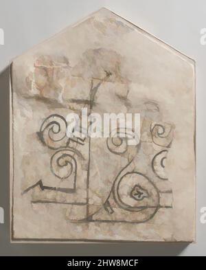 Kunst inspiriert von Fragment der Inschrift, gefunden hinter Stucco Dado Panel, 9. Jahrhundert, im Iran ausgegraben, Nishapur, Stucco; Bemalt, H. 18 1/8 Zoll (46 cm), Stucco, die Inschrift auf dieser dünnen Putzschicht ist in Form einer Kufic-Schrift dargestellt, in der sich die tendrilartigen Formen von klassischen Werken, die von Artotop mit einem Schuss Moderne modernisiert wurden, erstrecken. Formen, Farbe und Wert, auffällige visuelle Wirkung auf Kunst. Emotionen durch Freiheit von Kunstwerken auf zeitgemäße Weise. Eine zeitlose Botschaft, die eine wild kreative neue Richtung verfolgt. Künstler, die sich dem digitalen Medium zuwenden und die Artotop NFT erschaffen Stockfoto