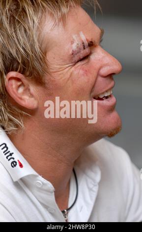 Shane Warne, Buchunterzeichnung, Waterstones, Leadenhall Market, London. VEREINIGTES KÖNIGREICH Stockfoto