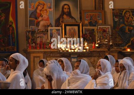 Rom, Italien 09/03/2022: Christlich-orthodoxe Verehrung der äthiopischen Gemeinde. ©Andrea Sabbadini Stockfoto