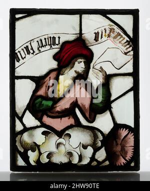 Art Inspired by Panel with Prophet from a Tree of Jesse Window, Mitte des 15.. Jahrhunderts, britisch, Buntglas, H. 15-3/4, W. 12-5/8 in., Glasmalerei, Klassisches Werk, das von Artotop mit einem Hauch von Moderne modernisiert wurde. Formen, Farbe und Wert, auffällige visuelle Wirkung auf Kunst. Emotionen durch Freiheit von Kunstwerken auf zeitgemäße Weise. Eine zeitlose Botschaft, die eine wild kreative neue Richtung verfolgt. Künstler, die sich dem digitalen Medium zuwenden und die Artotop NFT erschaffen Stockfoto