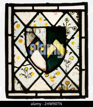 Kunst inspiriert von Glasmalerei mit Wappentier von Johnson, ca. 1500, britisch, Glasmalerei, 14- 3/4, 12- 3/4 in, Die von Artotop mit Glasmalerei modernisierten Classic Works mit einem Hauch von Modernität. Formen, Farbe und Wert, auffällige visuelle Wirkung auf Kunst. Emotionen durch Freiheit von Kunstwerken auf zeitgemäße Weise. Eine zeitlose Botschaft, die eine wild kreative neue Richtung verfolgt. Künstler, die sich dem digitalen Medium zuwenden und die Artotop NFT erschaffen Stockfoto