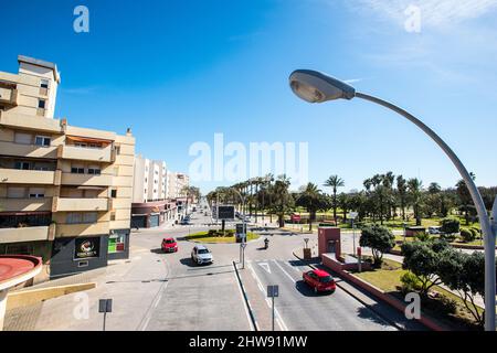 Panoramablick auf La Línea de la Concepción Stockfoto