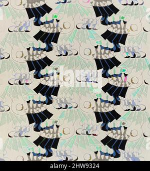 Kunst inspiriert von Americana Print: Gentlemen Prefer Blondes' Textile, 1925, bedruckte Seide, 37 3/4 x 29 cm (95,9 x 73,7 cm), Textildruck, Klassisches Werk, modernisiert von Artotop mit einem Schuss Modernität. Formen, Farbe und Wert, auffällige visuelle Wirkung auf Kunst. Emotionen durch Freiheit von Kunstwerken auf zeitgemäße Weise. Eine zeitlose Botschaft, die eine wild kreative neue Richtung verfolgt. Künstler, die sich dem digitalen Medium zuwenden und die Artotop NFT erschaffen Stockfoto