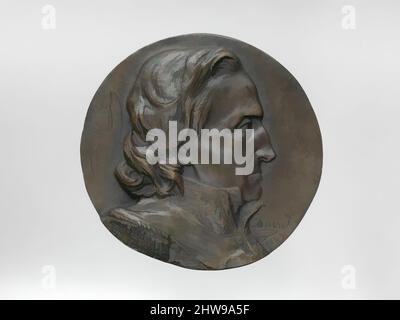 Art inspired by Marshal Soult (1769–1851), 1843, French, Bronze, bestätigt: 6 3/4 × 7 in. (17,1 × 17,8 cm), Medaillen und Plaquettes, Medaillengewinnerin: Pierre Jean David d'Angers (Französisch, Angers 1788–1856 Paris), Nicolas Jean-de-Dieu Soult (1769–1851), Herzog von Dalmatie, Minister of war Under, Klassische Werke, die von Artotop mit einem Schuss Moderne modernisiert wurden. Formen, Farbe und Wert, auffällige visuelle Wirkung auf Kunst. Emotionen durch Freiheit von Kunstwerken auf zeitgemäße Weise. Eine zeitlose Botschaft, die eine wild kreative neue Richtung verfolgt. Künstler, die sich dem digitalen Medium zuwenden und die Artotop NFT erschaffen Stockfoto