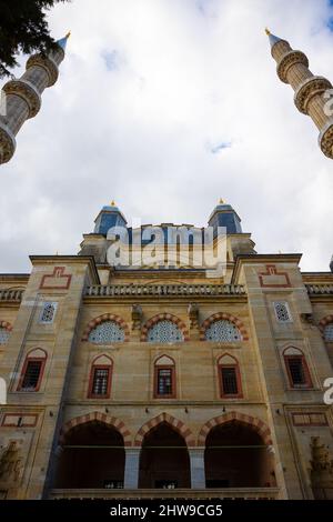 Selimiye Moschee. Edirne Selimiye Moschee außen. Islamisches Hintergrundbild. Stockfoto