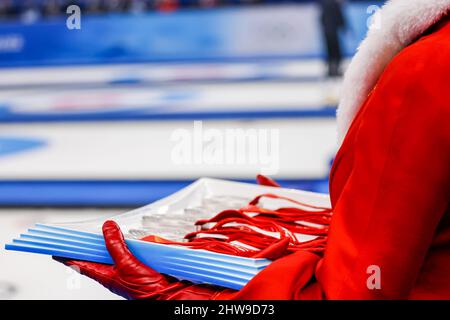 Gesamtansicht, 20. FEBRUAR 2022 - Curling : Frauenfinale zwischen Japan und Großbritannien während der Olympischen Winterspiele 2022 in Peking in Natio Stockfoto