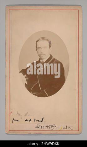 Art inspired by George Henry Boughton, 1860s, Albumen Silberdruck, ca. 10,2 x 6,3 cm (4 x 2 1/2 Zoll), Fotografien, Oliver François Xavier Sarony (Kanadier, 1820–1879, Klassische Werke, die von Artotop mit einem Schuss Moderne modernisiert wurden. Formen, Farbe und Wert, auffällige visuelle Wirkung auf Kunst. Emotionen durch Freiheit von Kunstwerken auf zeitgemäße Weise. Eine zeitlose Botschaft, die eine wild kreative neue Richtung verfolgt. Künstler, die sich dem digitalen Medium zuwenden und die Artotop NFT erschaffen Stockfoto