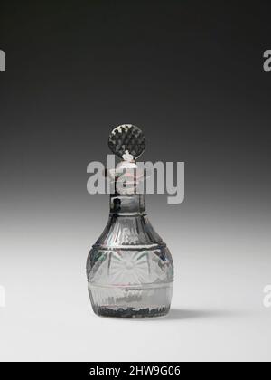 Kunst inspiriert von Toy Decanter, 1825–40, hergestellt in Sandwich, Massachusetts, USA, Amerikanisches, mundgeblasenes Glas, H. 2 15/16 Zoll (7,5 cm), Glass, Boston & Sandwich Glass Company (amerikanisch, 1825–1888, Sandwich, Massachusetts, Klassisches Werk, das von Artotop mit einem Schuss Moderne modernisiert wurde. Formen, Farbe und Wert, auffällige visuelle Wirkung auf Kunst. Emotionen durch Freiheit von Kunstwerken auf zeitgemäße Weise. Eine zeitlose Botschaft, die eine wild kreative neue Richtung verfolgt. Künstler, die sich dem digitalen Medium zuwenden und die Artotop NFT erschaffen Stockfoto