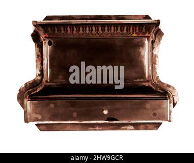 Kunst inspiriert von einem Full-Size-Muster für Facsimiles der Seiten des Sockels der Bryant Vase, ca. 1875, hergestellt in New York, New York, USA, Amerikaner, Kupfer, Metalllegierung, Blei, 9 1/2 x 13 1/4 x 2 1/8 Zoll (24,1 x 33,7 x 5,4 cm), Metal, Tiffany & Co. (1837–heute), als das Original, Classic Works von Artotop mit einem Schuss Modernität modernisiert wurde. Formen, Farbe und Wert, auffällige visuelle Wirkung auf Kunst. Emotionen durch Freiheit von Kunstwerken auf zeitgemäße Weise. Eine zeitlose Botschaft, die eine wild kreative neue Richtung verfolgt. Künstler, die sich dem digitalen Medium zuwenden und die Artotop NFT erschaffen Stockfoto