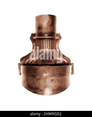 Kunst inspiriert von Full-Size-Mustern für Facsimiles der vorderen und hinteren Fußhälfte der Bryant Vase, ca. 1875, hergestellt in New York, New York, USA, Amerikaner, Kupfer, Metalllegierung, Blei, 8 7/8 x 6 1/4 x 3 1/4 Zoll (22,5 x 15,9 x 8,3 cm), Metal, Tiffany & Co. (1837–heute), als die, Classic Works von Artotop mit einem Schuss Moderne modernisiert wurde. Formen, Farbe und Wert, auffällige visuelle Wirkung auf Kunst. Emotionen durch Freiheit von Kunstwerken auf zeitgemäße Weise. Eine zeitlose Botschaft, die eine wild kreative neue Richtung verfolgt. Künstler, die sich dem digitalen Medium zuwenden und die Artotop NFT erschaffen Stockfoto