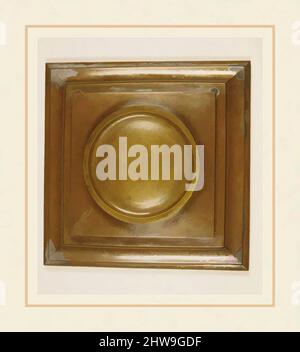 Kunst inspiriert von einem Full-Size-Muster für Faksimiles der Oberseite des Sockels der Bryant Vase, ca. 1875, hergestellt in New York, New York, USA, Amerikaner, Kupfer, Metalllegierung, Blei, 14 x 14 x 2 1/4 Zoll (35,6 x 35,6 x 5,7 cm), Metal, Tiffany & Co. (1837–heute), als die ursprüngliche Bryant Vase, Classic Works modernisiert von Artotop mit einem Schuss Moderne. Formen, Farbe und Wert, auffällige visuelle Wirkung auf Kunst. Emotionen durch Freiheit von Kunstwerken auf zeitgemäße Weise. Eine zeitlose Botschaft, die eine wild kreative neue Richtung verfolgt. Künstler, die sich dem digitalen Medium zuwenden und die Artotop NFT erschaffen Stockfoto