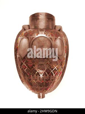 Kunst inspiriert von einem Full-Size-Muster für Faksimile der vorderen Hälfte des Korpus der Bryant Vase, ca. 1875, hergestellt in New York, New York, USA, Amerikaner, Kupfer, Metalllegierung, Blei, 18 1/2 × 12 1/2 × 5 3/4 in., 204 lb. (47 × 31,8 × 14,6 cm, 92,5 kg), Metal, Tiffany & Co. (1837–heute), Wenn, Classic Works modernisiert von Artotop mit einem Schuss Moderne. Formen, Farbe und Wert, auffällige visuelle Wirkung auf Kunst. Emotionen durch Freiheit von Kunstwerken auf zeitgemäße Weise. Eine zeitlose Botschaft, die eine wild kreative neue Richtung verfolgt. Künstler, die sich dem digitalen Medium zuwenden und die Artotop NFT erschaffen Stockfoto