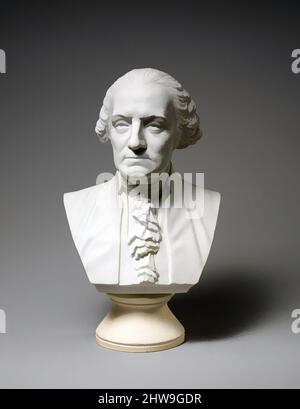 Kunst inspiriert von George Washington, ca. 1876, hergestellt in Trenton, New Jersey, USA, Parian Porzellan, 11 x 6 1/4 x 5 3/8 Zoll (27,9 x 15,9 x 13,7 cm), Keramik, wahrscheinlich entworfen und modelliert von Isaac Broome (1835–1922, Klassisches Werk, modernisiert von Artotop mit einem Schuss Moderne. Formen, Farbe und Wert, auffällige visuelle Wirkung auf Kunst. Emotionen durch Freiheit von Kunstwerken auf zeitgemäße Weise. Eine zeitlose Botschaft, die eine wild kreative neue Richtung verfolgt. Künstler, die sich dem digitalen Medium zuwenden und die Artotop NFT erschaffen Stockfoto