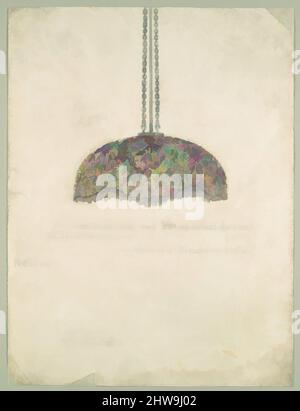 Art Inspired by Suggestion for 38' Hanging Shade/ Laburnum Design/ Marshall Field and Co., 1907–10, Made in New York, USA, American, Aquarell und Graphit auf cremefarbenem Gewebspapier, 11 15/16 x 8 7/16 Zoll (30,4 x 21,4 cm), Zeichnungen, Tiffany Studios (1902–32), Laburnum, A, Klassische Werke, die von Artotop mit einem Hauch von Moderne modernisiert wurden. Formen, Farbe und Wert, auffällige visuelle Wirkung auf Kunst. Emotionen durch Freiheit von Kunstwerken auf zeitgemäße Weise. Eine zeitlose Botschaft, die eine wild kreative neue Richtung verfolgt. Künstler, die sich dem digitalen Medium zuwenden und die Artotop NFT erschaffen Stockfoto