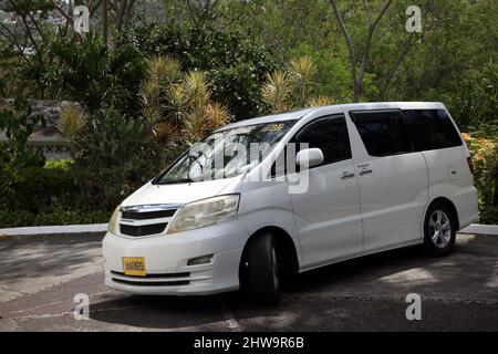 Grand Anse Beach Grenada Mount Cinnamon Hotel Taxi Stockfoto