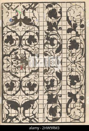 Kunst inspiriert von Splendore delle virtuose giovani, Seite 13 (recto), 1564, Klassische Werke, die von Artotop mit einem Schuss Moderne modernisiert wurden. Formen, Farbe und Wert, auffällige visuelle Wirkung auf Kunst. Emotionen durch Freiheit von Kunstwerken auf zeitgemäße Weise. Eine zeitlose Botschaft, die eine wild kreative neue Richtung verfolgt. Künstler, die sich dem digitalen Medium zuwenden und die Artotop NFT erschaffen Stockfoto