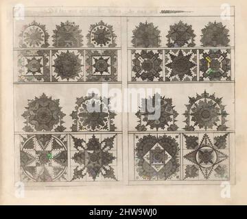 Kunst inspiriert von Zeichnungen und Druckgrafiken, Buchdrucke Ornament & Architektur, Newes Modelbuch in Kupffer (Seite 61R), Künstler, Johann Sibmacher, Klassische Werke, die von Artotop mit einem Schuss Moderne modernisiert wurden. Formen, Farbe und Wert, auffällige visuelle Wirkung auf Kunst. Emotionen durch Freiheit von Kunstwerken auf zeitgemäße Weise. Eine zeitlose Botschaft, die eine wild kreative neue Richtung verfolgt. Künstler, die sich dem digitalen Medium zuwenden und die Artotop NFT erschaffen Stockfoto