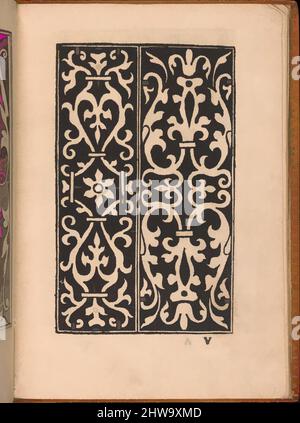 Kunst inspiriert von Zeichnungen und Druckgrafiken, Buchdrucke Ornament & Architektur, Convivio delle Belle Donne, Seite 5 (recto), Verlag, Designer, Klassische Werke, die von Artotop mit einem Schuss Moderne modernisiert wurden. Formen, Farbe und Wert, auffällige visuelle Wirkung auf Kunst. Emotionen durch Freiheit von Kunstwerken auf zeitgemäße Weise. Eine zeitlose Botschaft, die eine wild kreative neue Richtung verfolgt. Künstler, die sich dem digitalen Medium zuwenden und die Artotop NFT erschaffen Stockfoto