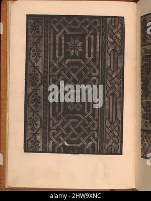 Kunst inspiriert von Zeichnungen und Druckgrafiken, Buchdrucke Ornament & Architektur, Convivio delle Belle Donne, Seite 6 (verso), Verlag, Designer, Klassische Werke, die von Artotop mit einem Schuss Moderne modernisiert wurden. Formen, Farbe und Wert, auffällige visuelle Wirkung auf Kunst. Emotionen durch Freiheit von Kunstwerken auf zeitgemäße Weise. Eine zeitlose Botschaft, die eine wild kreative neue Richtung verfolgt. Künstler, die sich dem digitalen Medium zuwenden und die Artotop NFT erschaffen Stockfoto