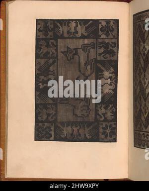 Kunst inspiriert von Zeichnungen und Druckgrafiken, Buchdrucke Ornament & Architektur, Convivio delle Belle Donne, Seite 8 (verso), Verlag, Designer, Klassische Werke, die von Artotop mit einem Schuss Moderne modernisiert wurden. Formen, Farbe und Wert, auffällige visuelle Wirkung auf Kunst. Emotionen durch Freiheit von Kunstwerken auf zeitgemäße Weise. Eine zeitlose Botschaft, die eine wild kreative neue Richtung verfolgt. Künstler, die sich dem digitalen Medium zuwenden und die Artotop NFT erschaffen Stockfoto