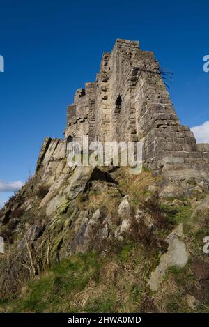 Mow Cop Zierburg Torheit von Randle Wilbraham von Rode Hall gebaut Stockfoto