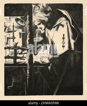 Von Zeichnungen und Druckgrafiken inspirierte Kunst, Print, Sir Galahad (aus Tennysons Gedichten, New York, 1903), Künstler, Kupferstecher, Danach Dante Gabriel Rossetti, Classic Works modernisiert von Artotop mit einem Schuss Moderne. Formen, Farbe und Wert, auffällige visuelle Wirkung auf Kunst. Emotionen durch Freiheit von Kunstwerken auf zeitgemäße Weise. Eine zeitlose Botschaft, die eine wild kreative neue Richtung verfolgt. Künstler, die sich dem digitalen Medium zuwenden und die Artotop NFT erschaffen Stockfoto