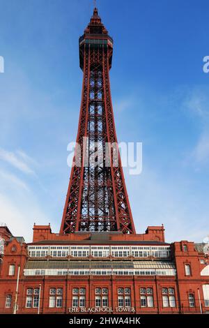 Blackpool im Winter Blackpool Tower Stockfoto