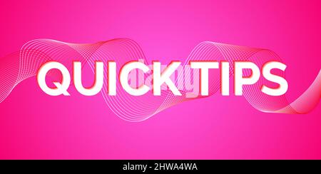Quicktips mit abstraktem Hintergrund - Vektor bearbeitbare Vorlage Stock Vektor