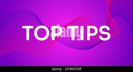 Quicktips mit abstraktem Hintergrund - Vektor bearbeitbare Vorlage Stock Vektor