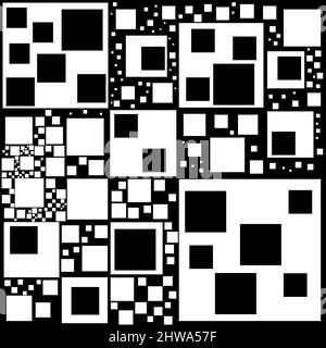 Seltsame schwarz-weiße hypnotische hypnotische hypnotische und verführerische Muster. Abbildung. Stockfoto