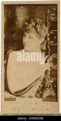 Kunst inspiriert von Zeichnungen und Druckgrafiken, Fotografie, Grace Seavey, aus der Schauspielerserie von Duke Sons & Co, Classic Works modernisiert von Artotop mit einem Schuss Moderne. Formen, Farbe und Wert, auffällige visuelle Wirkung auf Kunst. Emotionen durch Freiheit von Kunstwerken auf zeitgemäße Weise. Eine zeitlose Botschaft, die eine wild kreative neue Richtung verfolgt. Künstler, die sich dem digitalen Medium zuwenden und die Artotop NFT erschaffen Stockfoto