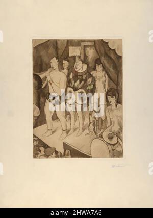 Kunst inspiriert von Zeichnungen und Druckgrafiken, Print, Fair und Circus, Szene 5, Künstler, Louis-Robert antral, Französisch, Châlon-sur-Marne 1895–1939 Paris, Klassische Werke, die von Artotop mit einem Schuss Moderne modernisiert wurden. Formen, Farbe und Wert, auffällige visuelle Wirkung auf Kunst. Emotionen durch Freiheit von Kunstwerken auf zeitgemäße Weise. Eine zeitlose Botschaft, die eine wild kreative neue Richtung verfolgt. Künstler, die sich dem digitalen Medium zuwenden und die Artotop NFT erschaffen Stockfoto