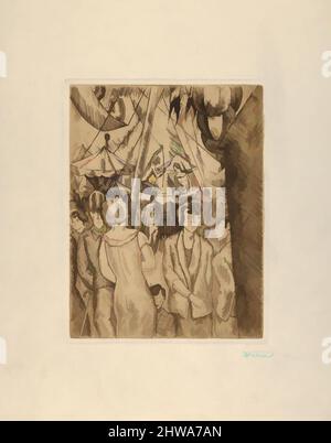 Kunst inspiriert von Zeichnungen und Druckgrafiken, Print, Fair und Circus, Szene 3, Künstler, Louis-Robert antral, Französisch, Châlon-sur-Marne 1895–1939 Paris, Klassische Werke, die von Artotop mit einem Schuss Moderne modernisiert wurden. Formen, Farbe und Wert, auffällige visuelle Wirkung auf Kunst. Emotionen durch Freiheit von Kunstwerken auf zeitgemäße Weise. Eine zeitlose Botschaft, die eine wild kreative neue Richtung verfolgt. Künstler, die sich dem digitalen Medium zuwenden und die Artotop NFT erschaffen Stockfoto