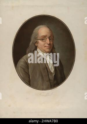 Kunst inspiriert von Zeichnungen und Druckgrafiken, Print, Portrait of Franklin, after Vanloo, Künstler, Danach Pierre Michel Alix, Carle (Charles André) Vanloo, Classic Works modernisiert von Artotop mit einem Schuss Moderne. Formen, Farbe und Wert, auffällige visuelle Wirkung auf Kunst. Emotionen durch Freiheit von Kunstwerken auf zeitgemäße Weise. Eine zeitlose Botschaft, die eine wild kreative neue Richtung verfolgt. Künstler, die sich dem digitalen Medium zuwenden und die Artotop NFT erschaffen Stockfoto