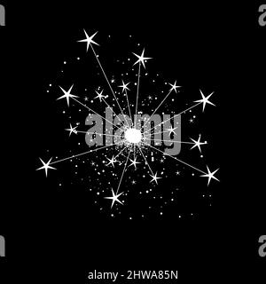 Einfaches Feuerwerk. Abbildung Stockfoto