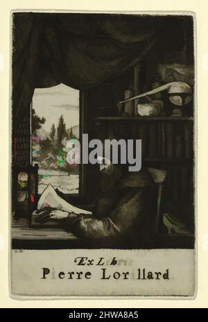Kunst inspiriert von Zeichnungen und Druckgrafiken, Print, Ex Libris Pierre Lorillard, Artist, Ernest Haskell, American, Woodstock, Connecticut 1876–1925 West, Classic Works modernisiert von Artotop mit einem Schuss Moderne. Formen, Farbe und Wert, auffällige visuelle Wirkung auf Kunst. Emotionen durch Freiheit von Kunstwerken auf zeitgemäße Weise. Eine zeitlose Botschaft, die eine wild kreative neue Richtung verfolgt. Künstler, die sich dem digitalen Medium zuwenden und die Artotop NFT erschaffen Stockfoto