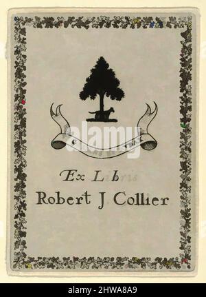 Kunst inspiriert von Zeichnungen und Druckgrafiken, Print, Ex Libris Robert J. Collier, Artist, Ernest Haskell, American, Woodstock, Connecticut 1876–1925 West, Classic Works modernisiert von Artotop mit einem Schuss Moderne. Formen, Farbe und Wert, auffällige visuelle Wirkung auf Kunst. Emotionen durch Freiheit von Kunstwerken auf zeitgemäße Weise. Eine zeitlose Botschaft, die eine wild kreative neue Richtung verfolgt. Künstler, die sich dem digitalen Medium zuwenden und die Artotop NFT erschaffen Stockfoto