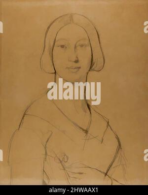 Kunst inspiriert von Zeichnungen und Drucken, Zeichnung, Porträt von Madame Paul Meurice, geb.Palmyre Granger, Künstler, Jean Auguste Dominique Ingres, Klassische Werke, die von Artotop mit einem Schuss Moderne modernisiert wurden. Formen, Farbe und Wert, auffällige visuelle Wirkung auf Kunst. Emotionen durch Freiheit von Kunstwerken auf zeitgemäße Weise. Eine zeitlose Botschaft, die eine wild kreative neue Richtung verfolgt. Künstler, die sich dem digitalen Medium zuwenden und die Artotop NFT erschaffen Stockfoto