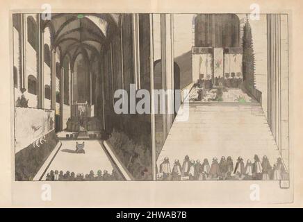 Kunst inspiriert von Fete, Ornament & Architektur, Tafel B: Wahl und Krönung von Kaiser Maximilian II., Willhelm Hoffmans, Johann Bringern, Klassische Werke, die von Artotop mit einem Schuss Moderne modernisiert wurden. Formen, Farbe und Wert, auffällige visuelle Wirkung auf Kunst. Emotionen durch Freiheit von Kunstwerken auf zeitgemäße Weise. Eine zeitlose Botschaft, die eine wild kreative neue Richtung verfolgt. Künstler, die sich dem digitalen Medium zuwenden und die Artotop NFT erschaffen Stockfoto