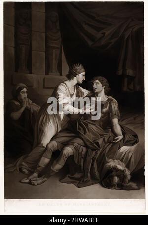 Kunst inspiriert von Zeichnungen und Druckgrafiken, Print, The Death of Mark Antony (Shakespeare, Antony and Cleopatra, Act 4, Scene 15, Klassische Werke, die von Artotop mit einem Schuss Moderne modernisiert wurden. Formen, Farbe und Wert, auffällige visuelle Wirkung auf Kunst. Emotionen durch Freiheit von Kunstwerken auf zeitgemäße Weise. Eine zeitlose Botschaft, die eine wild kreative neue Richtung verfolgt. Künstler, die sich dem digitalen Medium zuwenden und die Artotop NFT erschaffen Stockfoto