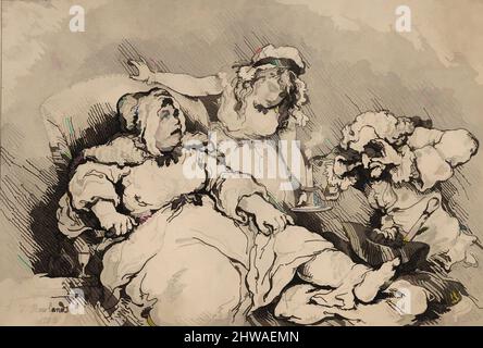 Kunst inspiriert von Zeichnungen und Druckgrafiken, Print, A Bawd on her Last Legs, Publisher, Artist, Samuel William Fores, Thomas Rowlandson, British, 1761, Classic Works modernisiert von Artotop mit einem Schuss Moderne. Formen, Farbe und Wert, auffällige visuelle Wirkung auf Kunst. Emotionen durch Freiheit von Kunstwerken auf zeitgemäße Weise. Eine zeitlose Botschaft, die eine wild kreative neue Richtung verfolgt. Künstler, die sich dem digitalen Medium zuwenden und die Artotop NFT erschaffen Stockfoto