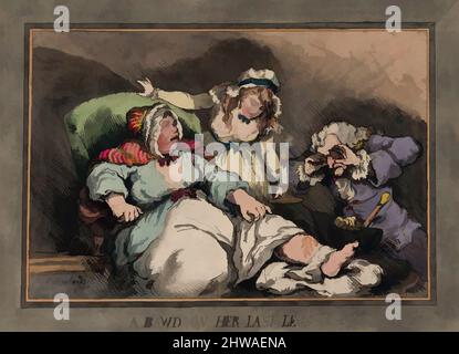 Kunst inspiriert von Zeichnungen und Druckgrafiken, Print, A Bawd on her Last Legs, Artist, Publisher, Thomas Rowlandson, Samuel William Fores, British, London, Klassische Werke, die von Artotop mit einem Hauch von Modernität modernisiert wurden. Formen, Farbe und Wert, auffällige visuelle Wirkung auf Kunst. Emotionen durch Freiheit von Kunstwerken auf zeitgemäße Weise. Eine zeitlose Botschaft, die eine wild kreative neue Richtung verfolgt. Künstler, die sich dem digitalen Medium zuwenden und die Artotop NFT erschaffen Stockfoto